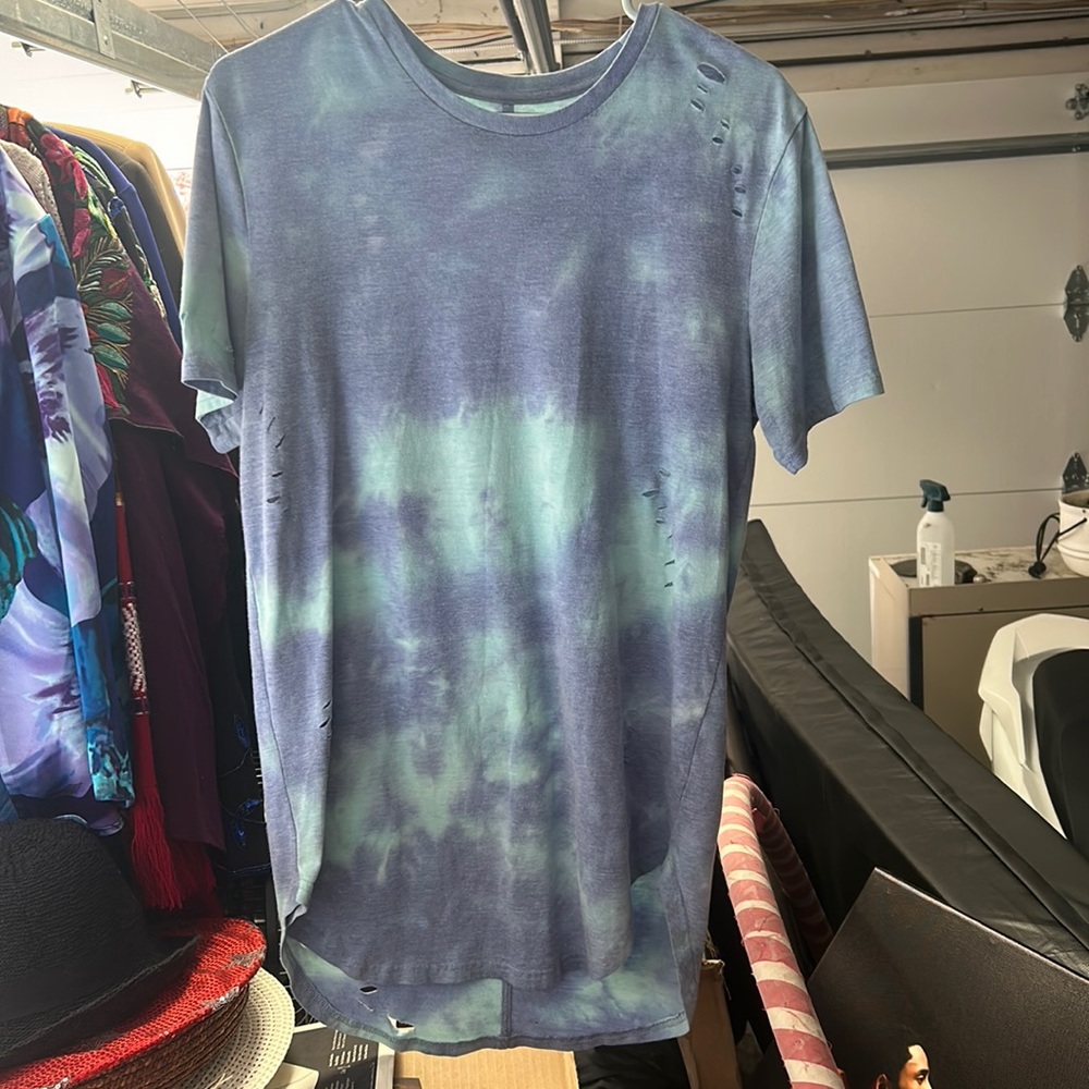 Pacsun Blue And Green Longer Fit Shirt, 10/10, never worn
